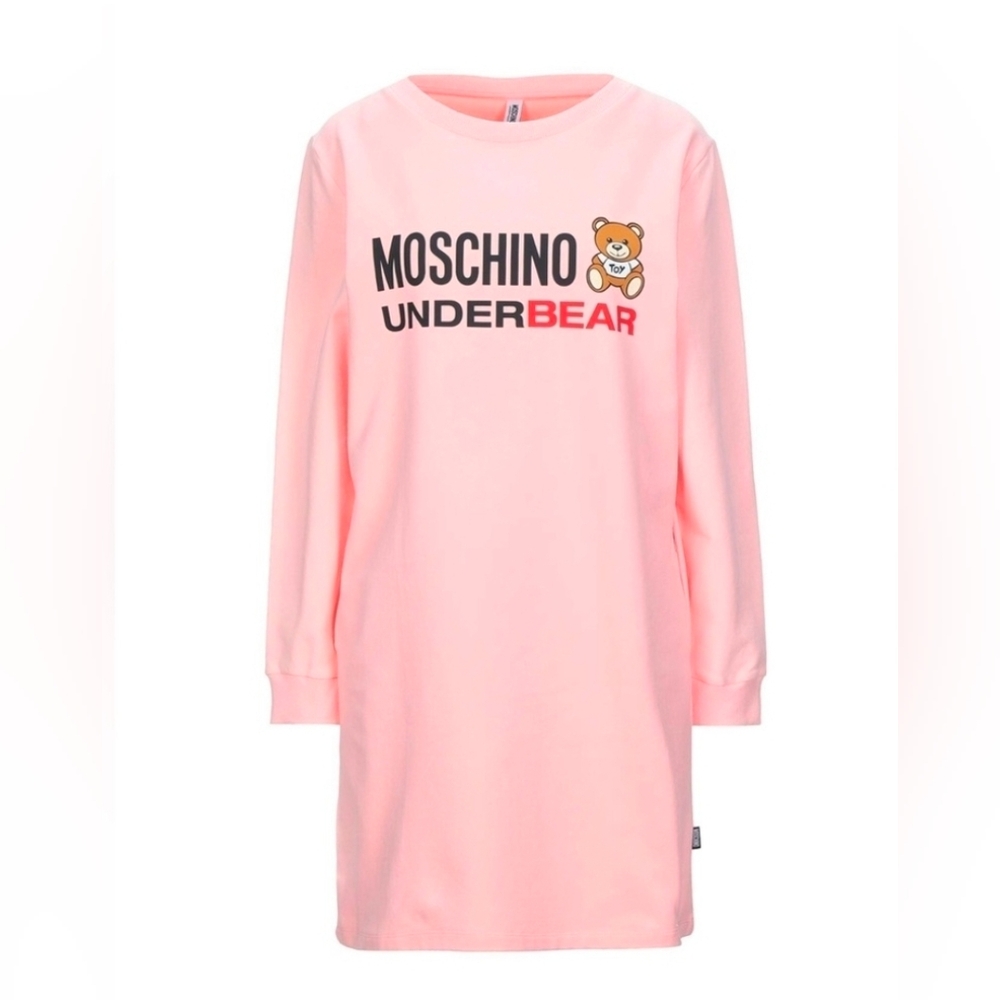 Moschino Pink Underbear Graphic Dress